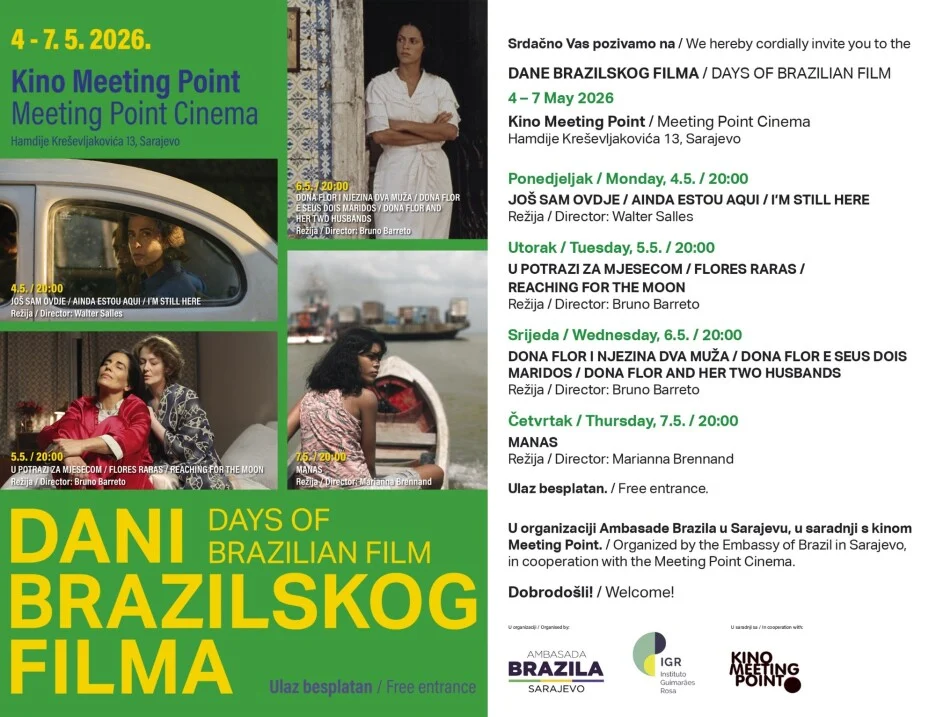Dani brazilskog filma u Sarajevu program projekcija