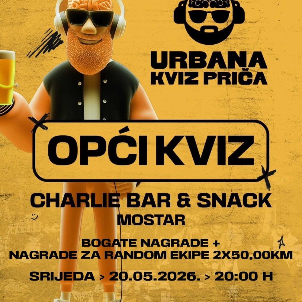 Opći kviz u Charlie Bar & Snacku Mostar