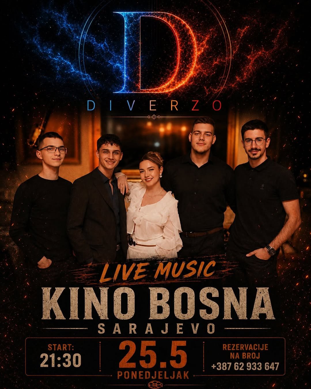 Live svirka: DIVERZO u KINO BOSNA Sarajevo
