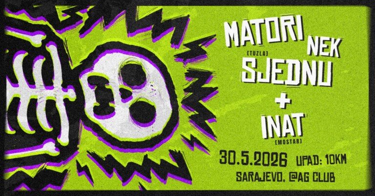 Promocija albuma Kljusine Sarajevo – koncert benda Matori nek sjednu u AG Clubu
