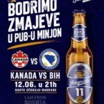 Kanada vs BiH navijanje Sarajevo u Pubu Minjon