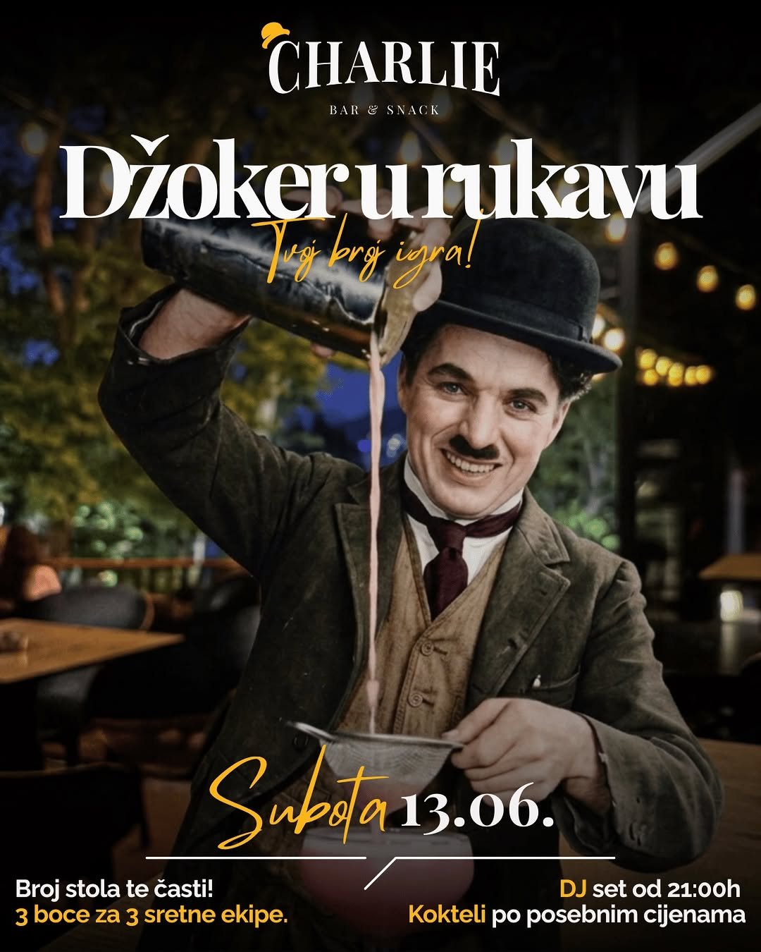 Džoker subota u Charlie Bar&Snack Mostar