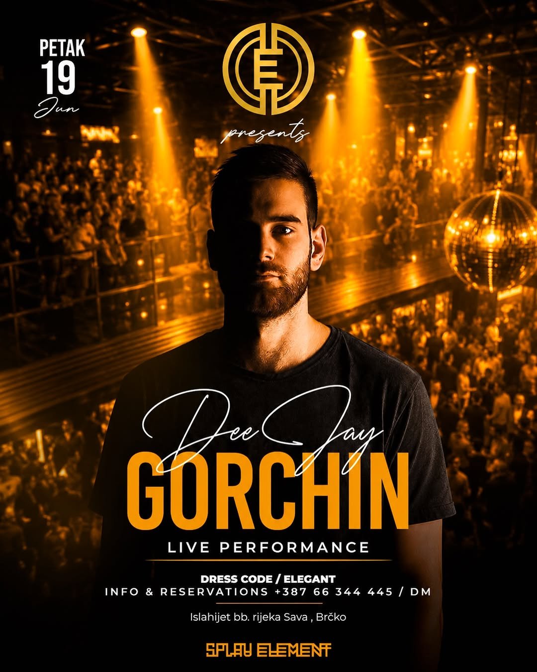 DJ Gorchin na splavu Element