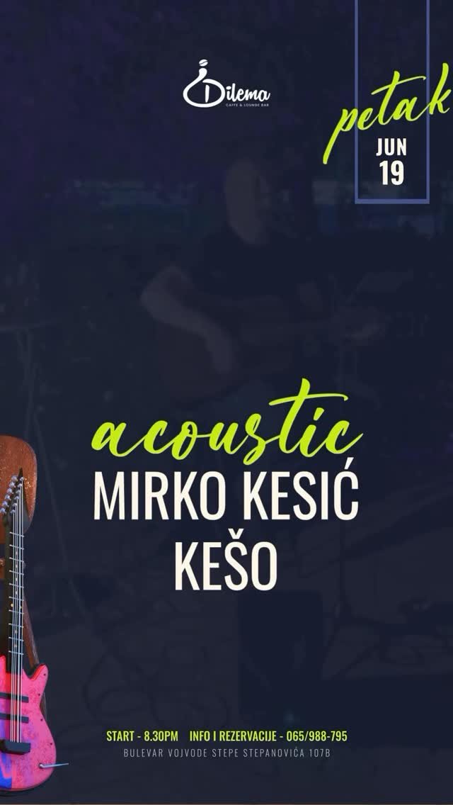 Veče uz Mirka Kesića Kešu u bašti Caffe Dilema Banja Luka