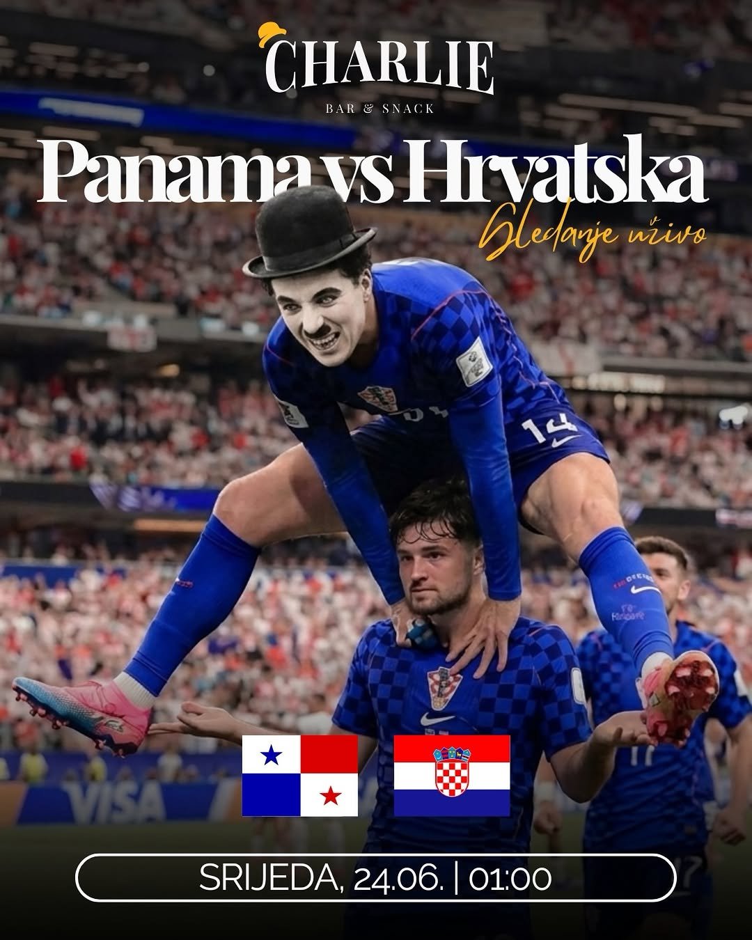 Navijanje: Hrvatska (Vatreni) protiv Paname Mostar