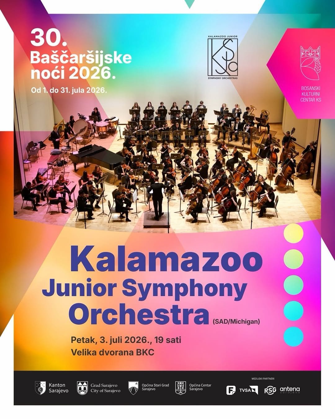 Koncert: Kalamazoo Junior Symphony Orchestra u Sarajevu