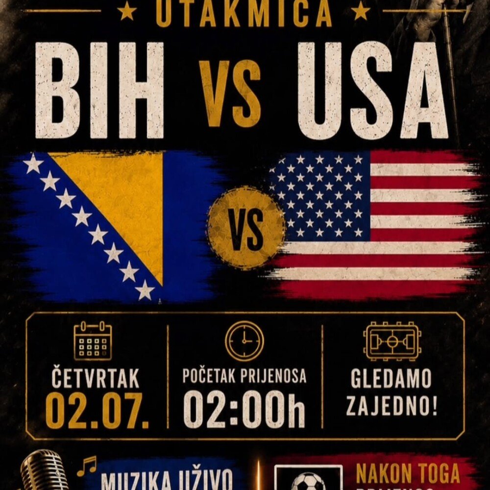 Prijenos utakmice BIH vs USA uz muziku uživo
