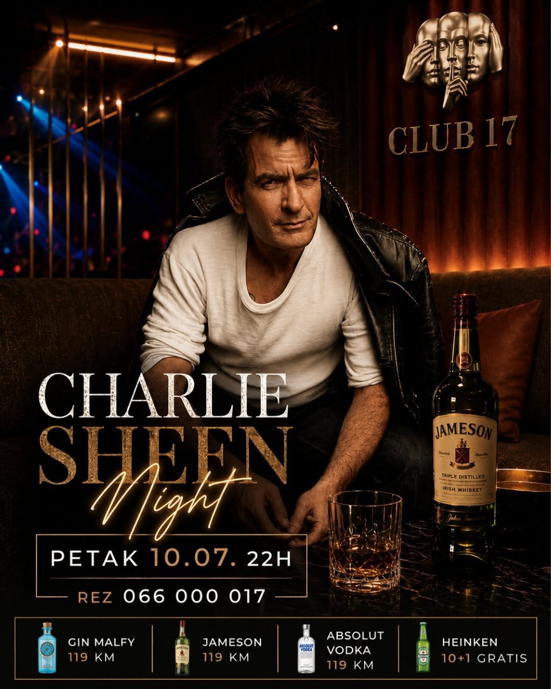 Charlie Sheen Night Banja Luka u Clubu 17
