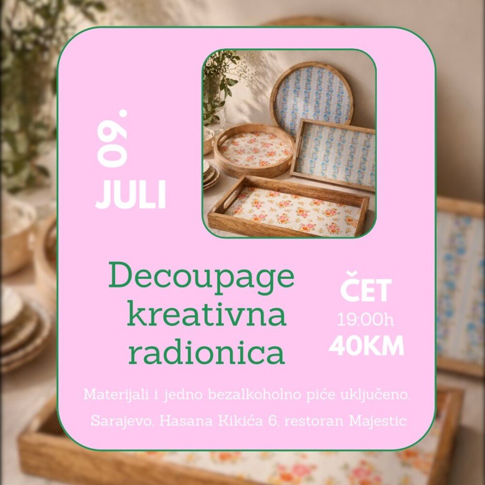 Dekupaž radionica Sarajevo