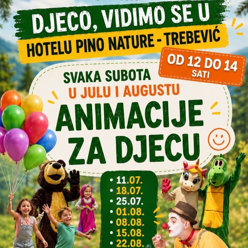 Besplatna zabava za djecu na otvorenom na Trebeviću Sarajevo