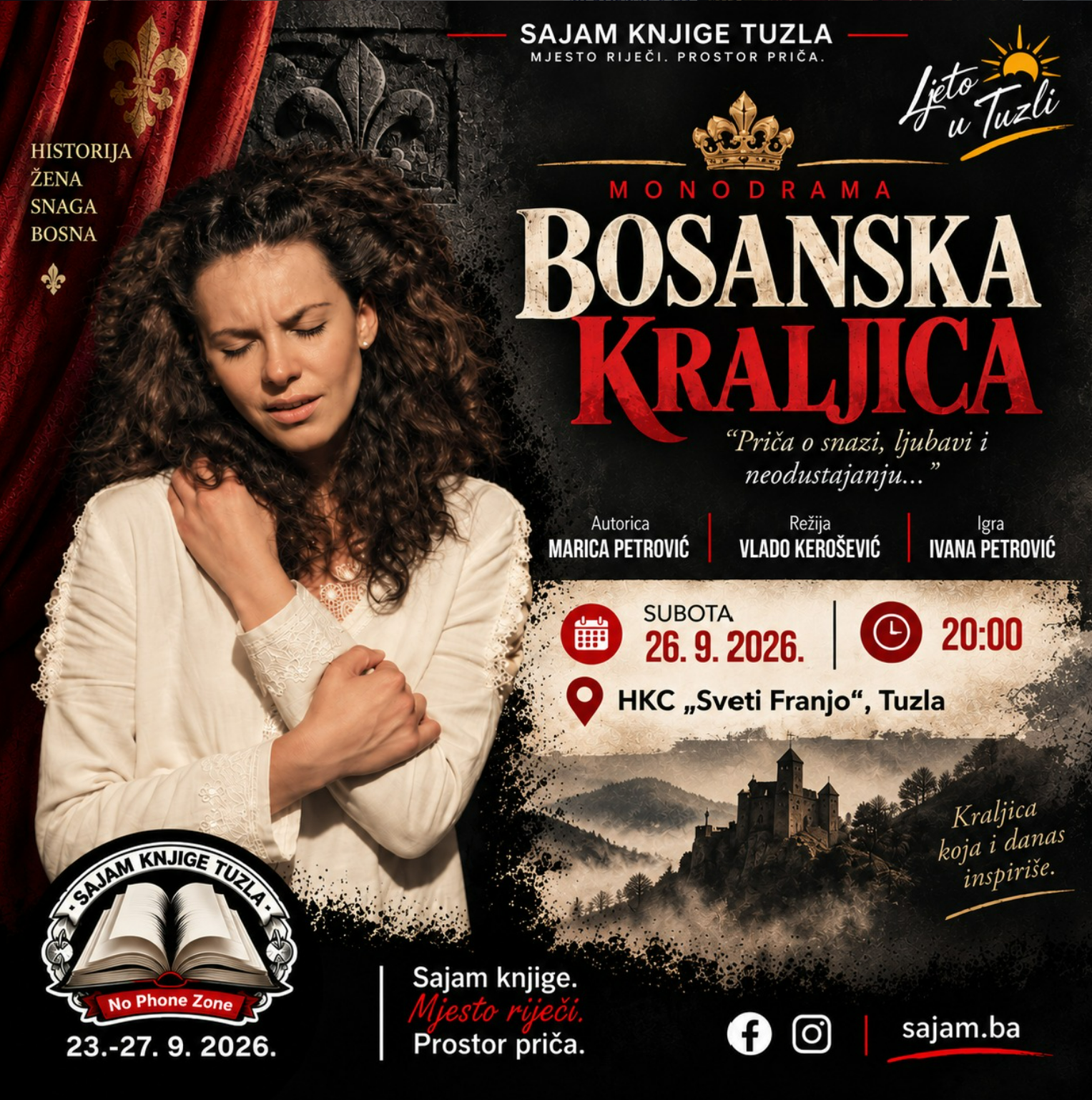 Monodrama „Bosanska kraljica“ – Sajam knjige Tuzla