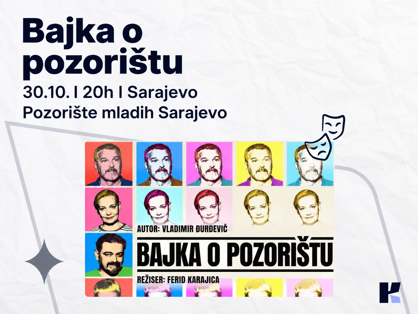 Festival komedije „Smijeh je lijek“ – predstava “Bajka o pozorištu”