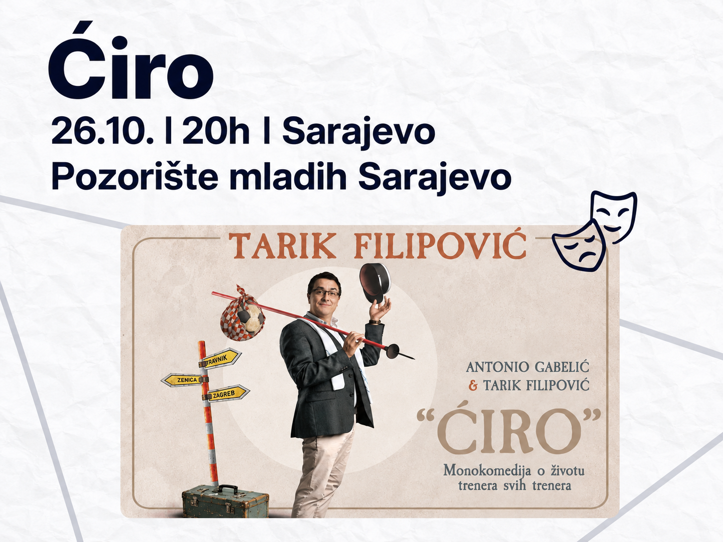 29. Festival komedije „Smijeh je lijek“ – predstava “Ćiro”