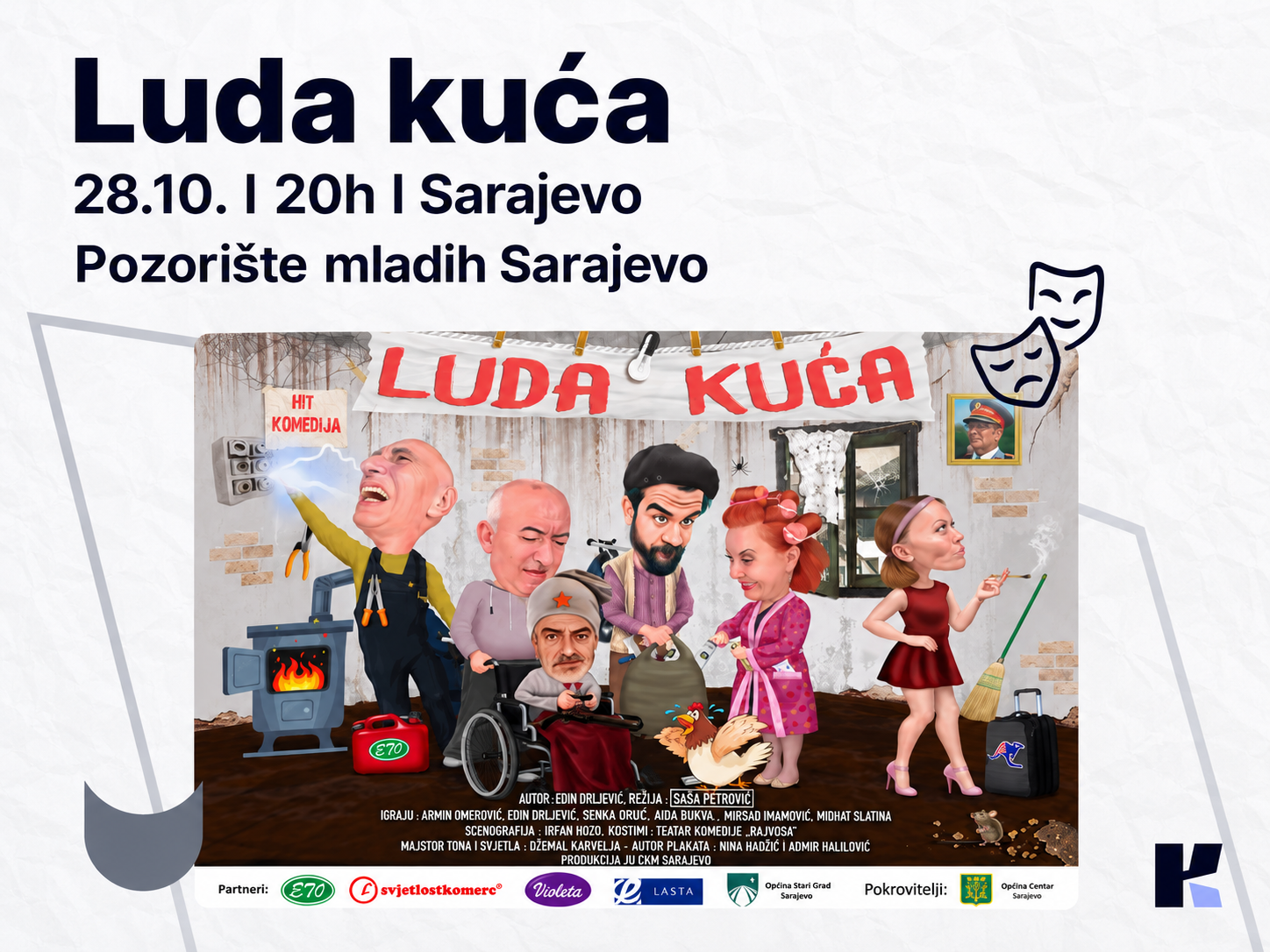 29. Festival komedije „Smijeh je lijek“ – predstava „Luda kuća“